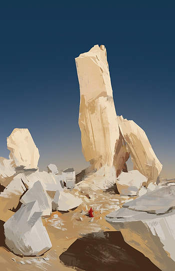 Art, Rocks, Silhouette HD phone wallpaper