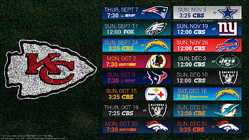 ... Kansas City Chiefs 2017 schedule turf football logo pc computer ... HD wallpaper