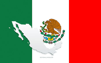 Mexico map silhouette, Flag of Mexico, silhouette on the flag, Mexico, 3d Mexico map silhouette, Mexico flag, Mexico 3d map HD wallpaper