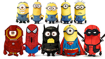 Kids Minion Superhero Transformations - Spider-Man, Batman, Deadpool, Superman, Ironman - YouTube HD wallpaper