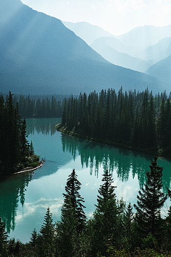 Landscape, Nature, Rivers, Mountains, Forest, Fog HD phone wallpaper