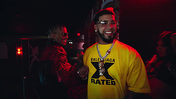 Balenciaga Yellow x-rated t-shirt, Reloj feat Rauw Alejandro HD wallpaper