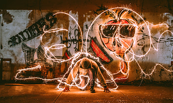 Shine, Light, Sparks, Miscellanea, Miscellaneous, Human, Person, Hood, Light Art HD wallpaper