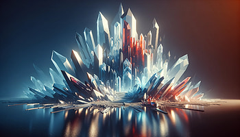 Crystal City - Majestic Background, crystal, Abstract, Digital Art, geometry, colorful HD wallpaper