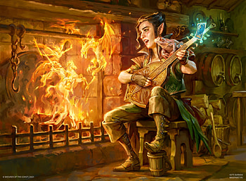 Wish, ekaterina burmak, instrument, art, fantasy, frog, girl, fire, elf, dragon HD wallpaper