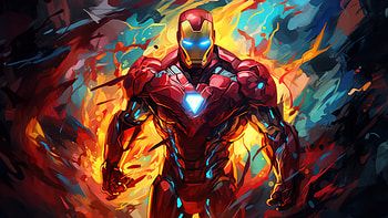 Iron Man Abstract , iron-man, superheroes, artwork, artist, digital-art, art, deviantart HD wallpaper