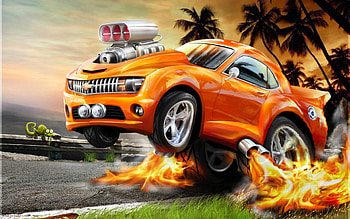 3d animated car HD wallpaper