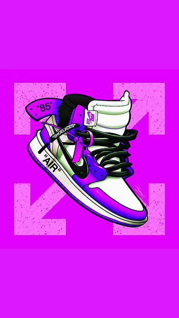 Purple Jordan , Sneaker enthusiasts, Retro style, Iconic brand HD phone wallpaper