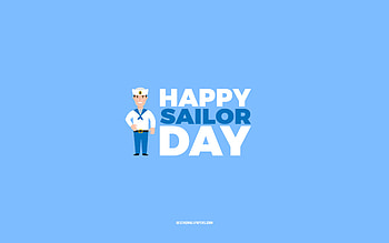 Happy Sailor Day, , blue background, Sailor profession, greeting card for Sailor, Sailor Day, congratulations, Sailor, Day of Sailor HD wallpaper
