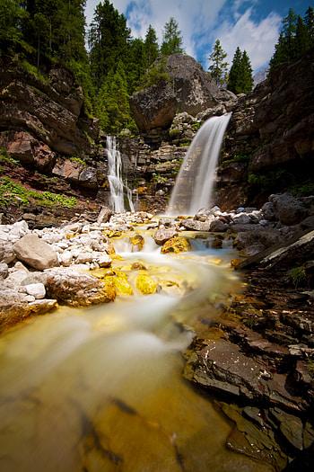 Nature, Water, Stones, Rocks, Waterfall, Flow, Stream HD phone wallpaper