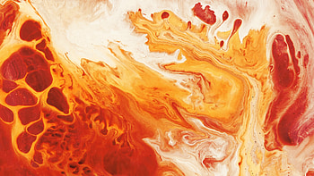 Fluid, abstract, orange gradient HD wallpaper