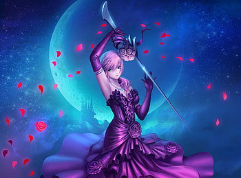 Petals Warrior Anime Quarter Moon, anime-girl, anime, artist, artwork, digital-art, deviantart HD wallpaper