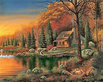 Nature Serenity, boat, colours, peaceful, serene, reflections, trees, wilderness, camp fire, water, dock, escape, lake, nature, cottage, clear, forest, truck HD wallpaper