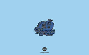 Old Dominion Monarchs, blue background, American football team, Old Dominion Monarchs emblem, NCAA, Virginia, USA, American football, Old Dominion Monarchs logo HD wallpaper