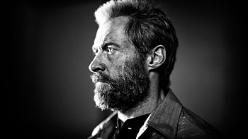 Logan, Hugh Jackman's profile, Monochrome elegance, U TV HD wallpaper