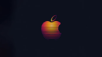 Apple, glowing logo, minimal HD wallpaper
