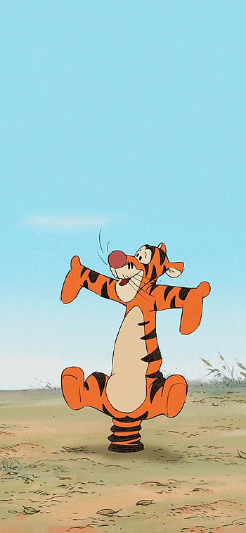 Tigger, Winnie-the-Pooh animation, , Disney paintings HD phone wallpaper