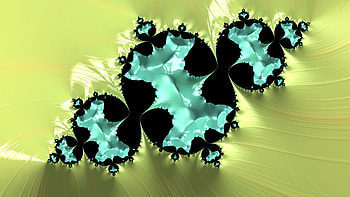 Trippy Psychedelic Fractal, trippy, psychedelic, trance, yellow, cyan, Abstract, fractal HD wallpaper
