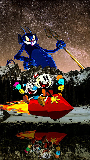 Cuphead, art, cartoon, caneco, demon, desenho, xicrinho HD phone wallpaper