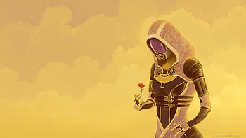 Mass Effect Tali with flower for HD wallpaper