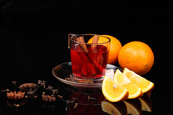 Food, Cinnamon, Black Background, Tea, Lobules, Slices HD wallpaper
