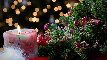 Holidays, New Year, Branch, Fir, Spruce, Candle HD wallpaper