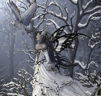 Winter butterfly fairy, fairy, butterfly fairy, winter fairy HD wallpaper