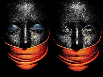 only me, black, eyes, face, orange, beauty, dark HD wallpaper