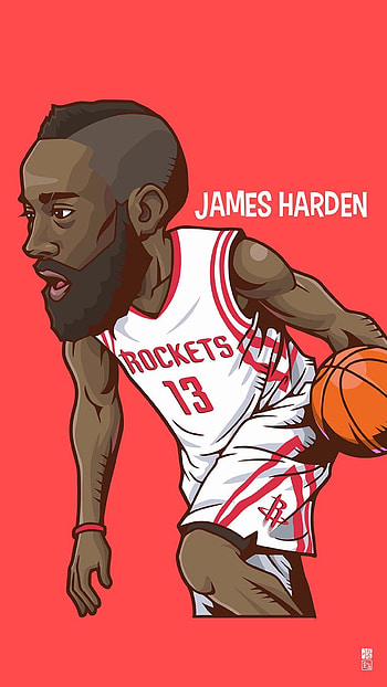 James Harden. Tap to see Collection of Famous NBA Basketball Players Cute Cartoon for HD phone wallpaper