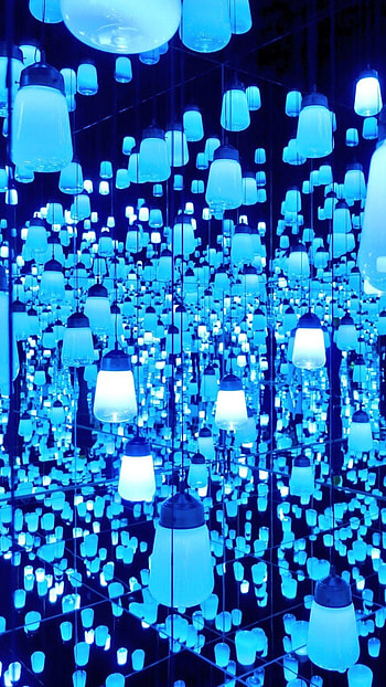 Blue Aesthetic, Blue Lamps HD phone wallpaper