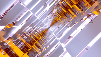 Bright Glass Tunnels Amber Silver, 3D, Abstract, digital, glass, light, Abstract glass HD wallpaper