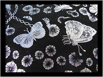 Textured Butterflies, butterflies, white on black, textured, art HD wallpaper
