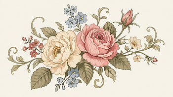 Vintage Floral — Timeless Rose & Peony, Flower, Bouquet HD wallpaper