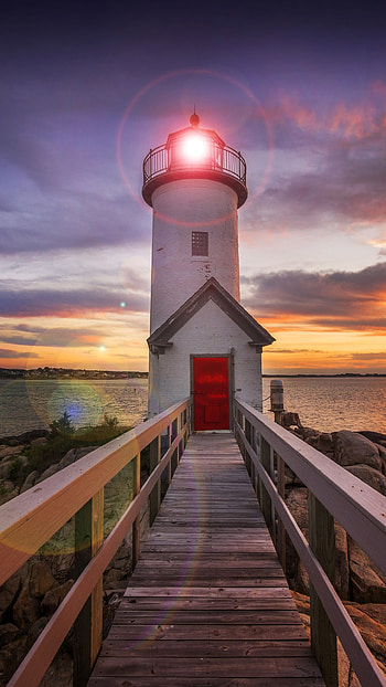 Skyward Wooden Beacon - Man-made Lighthouse, wood, sky, man made, lighthouse HD phone wallpaper