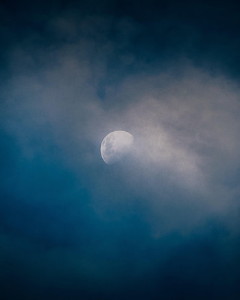Nature, Sky, Clouds, Moon HD phone wallpaper