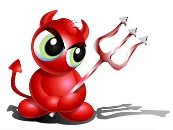 little devil cartoon, devil, cartoon, little, red HD wallpaper