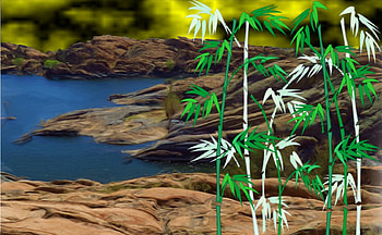 The Dells-Watson Lake, oil Paint, nature, Dells, lake HD wallpaper