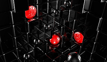 Cube and Circle, Geometric Shapes HD wallpaper
