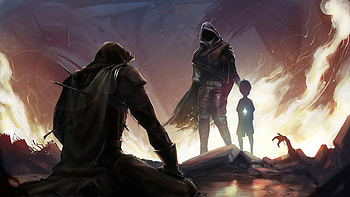 Ancient Man Saved The Kid, artist, artwork, artstation HD wallpaper