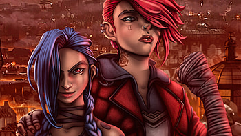 Jinx And Vi Fanart, jinx-league-of-legends, vi-league-of-legends, arcane, netflix, tv-shows, artstation HD wallpaper
