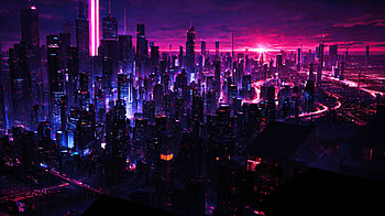 Cyberpunk Jungle, cyberpunk, scifi, ai, artist, artwork, digital-art, pixiv HD wallpaper