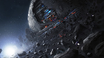 Universe Planet Spacestation Futuristic Digital Art, universe, planet, artist, digital-art, deviantart HD wallpaper