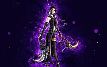 Ione, , violet neon lights, Fortnite Battle Royale, Fortnite characters, Ione Skin, Fortnite, Ione Fortnite HD wallpaper