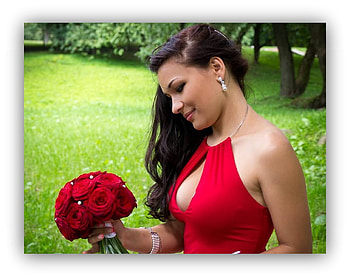 red roses, women, girl, roses, red HD wallpaper