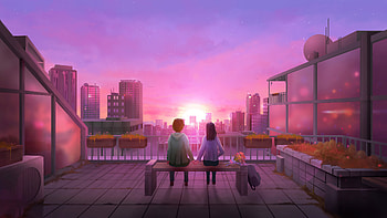 A Lofi Romance, love, couple, artist, artwork, digital-art, artstation HD wallpaper