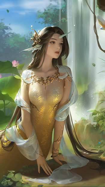 meramaid-fantas, meramiad, beauty, Queen, fantas HD phone wallpaper