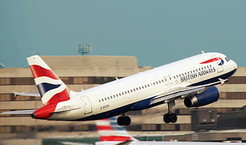 A British Airways aircraft takes off, showcasing aviation and travel themes. HD wallpaper