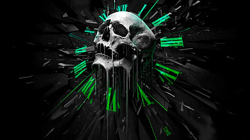 Abstract skull clocks, Dark aesthetics, Intriguing symbolism, Artistic expression HD wallpaper