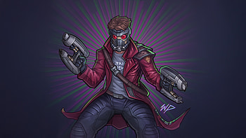 Cinematic Star Lord In Action, star-lord, superheroes, artwork, digital-art, art HD wallpaper