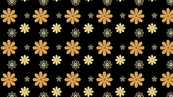 Dark daisy pattern, background, pretty, abstract, , tan, dark, daisies, pattern HD wallpaper